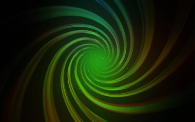 Koyu yeşil, kırmızı vektör arka plan galaxy ile yıldız. Parlak astronomik yıldız ile renkli illüstrasyon parlayan. En iyi tasarım, reklam, poster, afiş için.