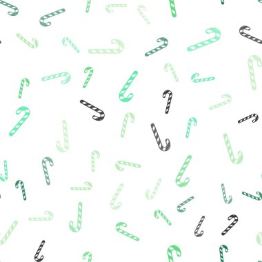 Işık yeşil vektör sorunsuz arka plan ile lezzetli xmas tatlılar.