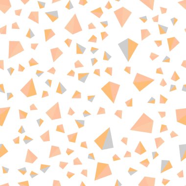 Açık Turuncu vektör dikişsiz, çokgen tarzı ile izometrik desen.