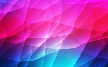 Açık mavi, kırmızı vektör şablon kristalleri, üçgenler ile. Üçgen doğa tarzı ile güzel illüstrasyon. Duvar kağıtları için şablon.