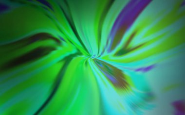 Kavisli çizgilerle Açık Yeşil vektör arka planı. Degrade ile soyut tarzda geometrik illüstrasyon. Tasarımınız için renkli dalga deseni.