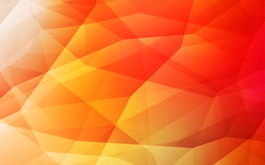 Açık Kırmızı, Sarı vektör gradyan üçgenler deseni.