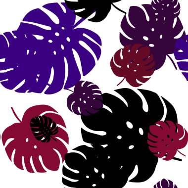 Koyu Pembe, Sarı vektör yapraklı kesintisiz doodle doku.