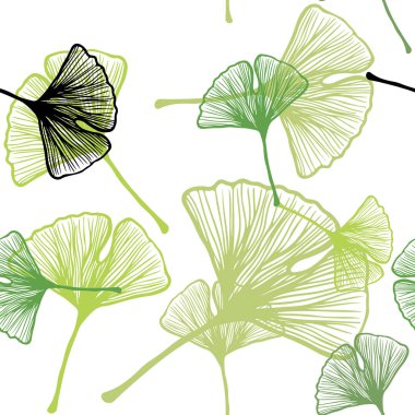 Yaprakları ile Açık Yeşil vektör dikişsiz doodle desen. Yaprakları ile bulanık tarzda Yepyeni renkli illüstrasyon. Kartvizitler, web siteleri için şablon.