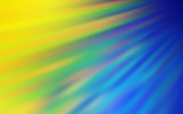 Lichtblauw, geel vector wazig glans abstract sjabloon. — Stockvector