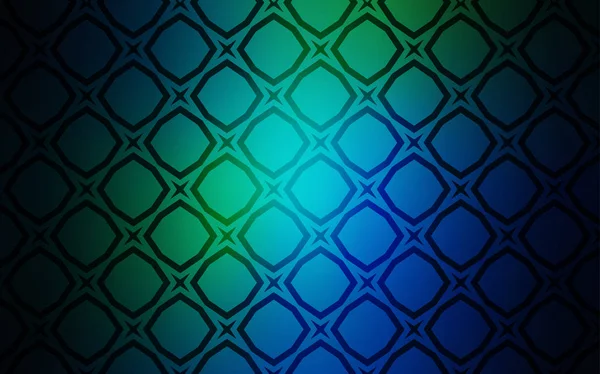 Bleu Foncé Couverture Vectorielle Verte Avec Petites Grandes Étoiles Illustration — Image vectorielle
