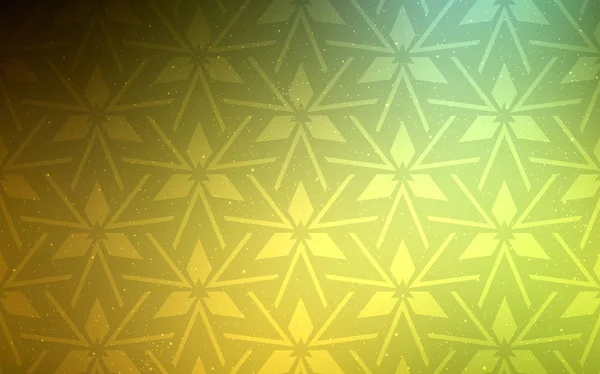 Verde Escuro Fundo Vetorial Amarelo Com Triângulos Ilustração Gradiente Abstrato —  Vetores de Stock