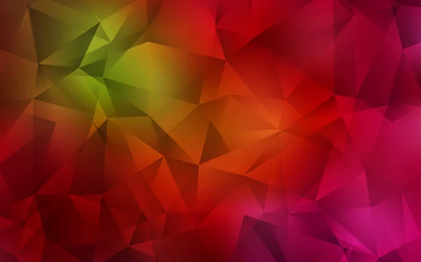 Donkergroen Rode Vector Veelhoek Abstracte Achtergrond Kleurrijke Illustratie Abstracte Stijl — Stockvector