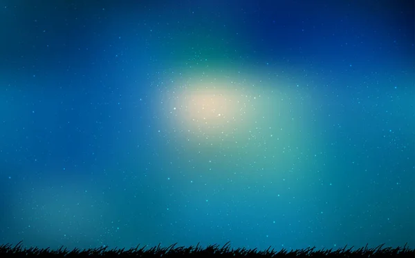 天文学的な星と水色のベクトルの背景. — ストックベクタ
