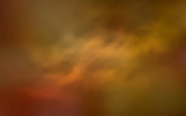 Luz naranja patrón vectorial con estrellas del cielo nocturno . — Archivo Imágenes Vectoriales