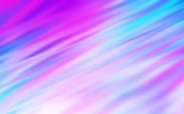 ライトピンク、天の川の星を持つ青いベクトル テクスチャー. — ストックベクタ