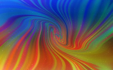 Açık mavi, sarı vektör uzay yıldızları ile şablon. Degrade ile bulanık soyut arka planda uzay yıldızları. Kozmik arka planlar için şablon.