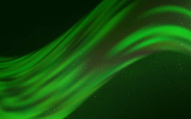 Gece gökyüzü desenle ışık yeşil vektör yıldız.