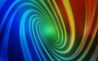 Gökada yıldız ile karanlık çok renkli vektör arka plan.