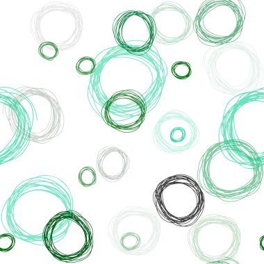 Açık Mavi, Yeşil vektör daire şekilleri ile kesintisiz düzen.