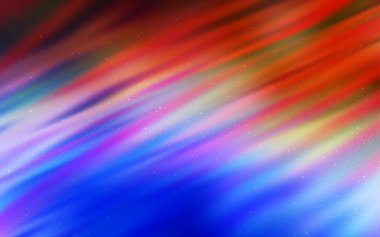 Açık Mavi, Gece gökyüzü yıldızları ile kırmızı vektör deseni. Degradeile bulanık soyut arka plan üzerinde uzay yıldızları. İşletme reklamınız için akıllı tasarım.