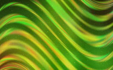 Açık yeşil, sarı vektör desen ile gece gökyüzü yıldız. Bulanık arka plan gradyan ile üzerinde alan yıldız. Desen Astroloji Web siteleri için.