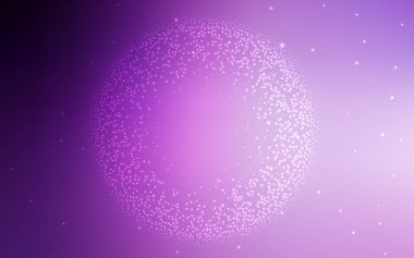 Açık mor, kozmik yıldızlar ile pembe vektör düzeni.