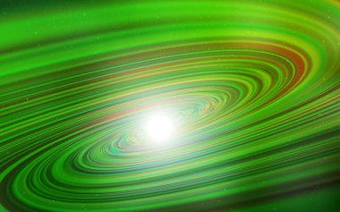 Gece gökyüzü yıldızları ile Açık Yeşil vektör deseni. Galaksi yıldızları ile basit tarzda bulanık dekoratif tasarım. Astronomi web siteleri için desen.