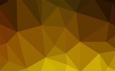 Koyu sarı vektör soyut poligonal şablonu.