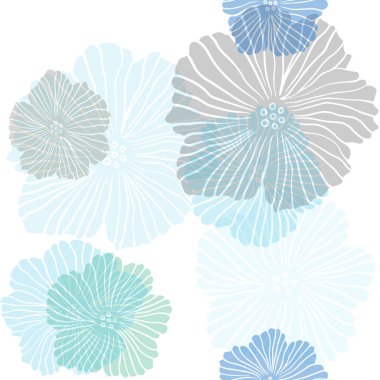 Çiçeklerle koyu çok renkli vektör sorunsuz soyut arka plan.