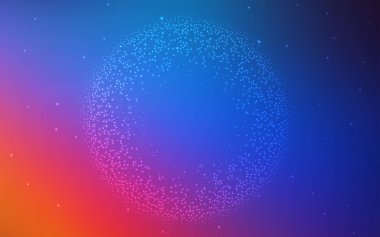 Açık Mavi, Astronomik yıldızlarla kırmızı vektör arka plan. Parlak astronomik yıldızlarla parlayan renkli illüstrasyon. Reklamınız, afişiniz, afişiniz için en iyi tasarım.