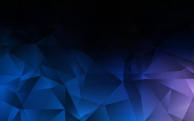 Koyu mavi vektör soyut mozaik zemin. Poligonal illüstrasyon parlayan, hangi üçgen oluşur. Senin arka plan için dokulu deseni.