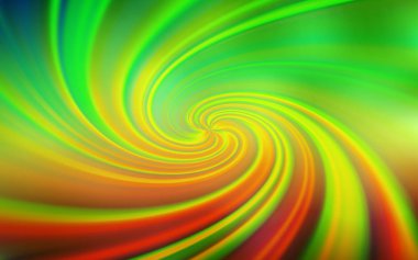 Açık Yeşil, eğri çizgileri olan sarı vektör arkaplanı.