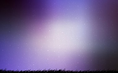 Uzay yıldızları ile açık mor vektör şablonu.