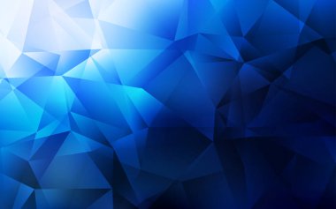 Koyu mavi vektör çokgen şablon.