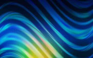 Açık mavi, yeşil vektör şablonu ile uzay yıldızları.