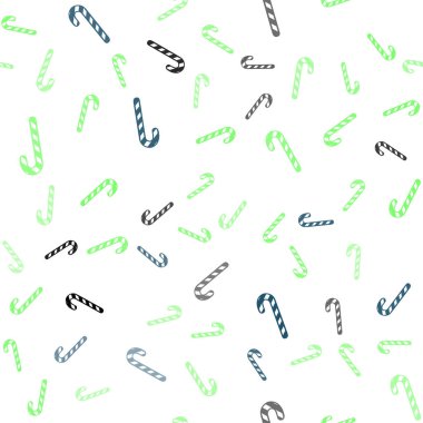 Işık çok renkli vektör sorunsuz doku ile Noel tatlılar, şekerler.