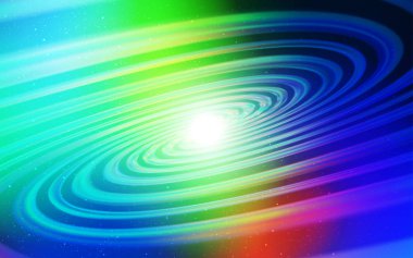 Açık mavi, kozmik yıldızlar ile yeşil vektör düzeni.