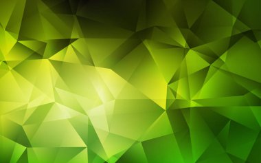 Açık Yeşil vektör çokgen şablon. Üçgenler ile renkli soyut illüstrasyon. Banner'ınız için tamamen yeni şablon.