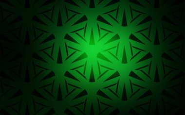 Çizgiler, üçgenler ile Koyu Yeşil vektör düzeni. Üçgenler ile soyut degrade illüstrasyon. Reklamlarınız için akıllı tasarım.