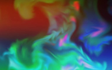 Açık yeşil, kırmızı vektör bulanık arkaplan. Yaratıcı illüstrasyon, yarım tonlu ve eğimli. Tasarımlar için arka plan.