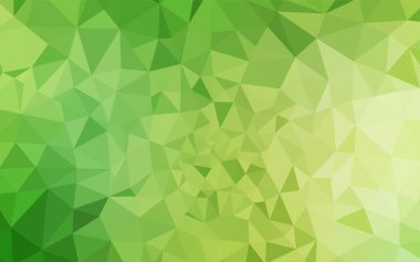 Açık Yeşil, Sarı vektör poligonal desen. Üçgenler ile parlayan renkli illüstrasyon. Bir marka kitabının arka planı için desen.