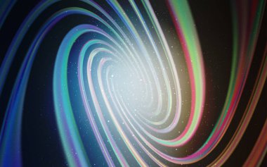 Açık Mavi, Samanyolu yıldızile sarı vektör doku. Soyut şablonda gökyüzü yıldızlarıyla parlayan illüstrasyon. Kozmik arka planlar için şablon.