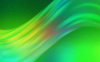 Gece gökyüzü desenle ışık yeşil vektör yıldız.