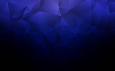 Koyu mavi vektör parlayan üçgen düzeni.