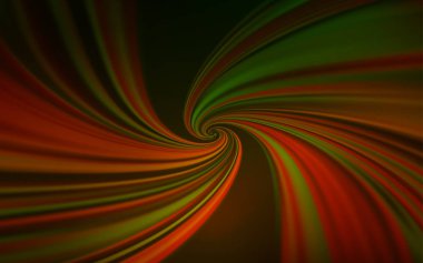 Koyu Yeşil, bükülmüş çizgilerile Sarı vektör şablonu. Degrade ile basit tarzda renkli illüstrasyon. Bir marka kitap için zarif desen.