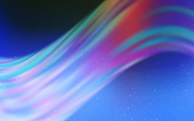 Açık mavi, gece gökyüzü yıldızlar ile yeşil vektör deseni.