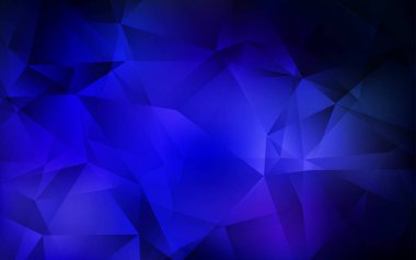 Koyu mavi vektör parlayan üçgen düzeni.