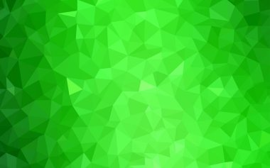 Açık Yeşil vektör gradyan üçgenler şablonu. Üçgenler ile soyut tarzda renkli illüstrasyon. Banner'ınız için tamamen yeni şablon.