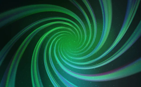 Φωτεινό Πράσινο Διανυσματικό Μοτίβο Αστέρια Νυχτερινού Ουρανού Διαστημικά Αστέρια Θολό — Διανυσματικό Αρχείο