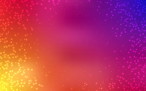 Світло-рожевий, жовтий векторний фон з зірками галактик . — стоковий вектор