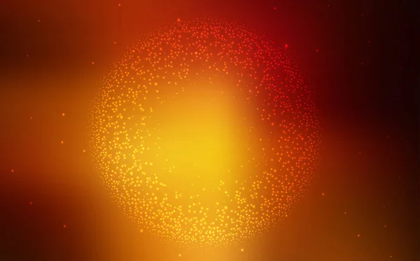 Fondo vector naranja oscuro con estrellas de galaxia . — Vector de stock