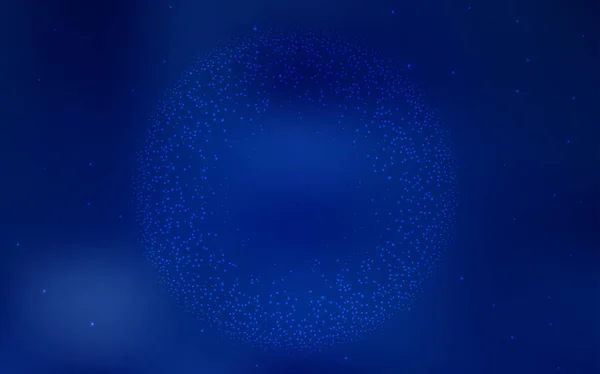 Fondo vectorial azul oscuro con estrellas astronómicas . — Vector de stock