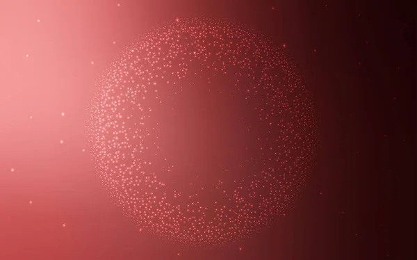 Rosa claro, fondo vectorial rojo con estrellas de galaxias . — Vector de stock