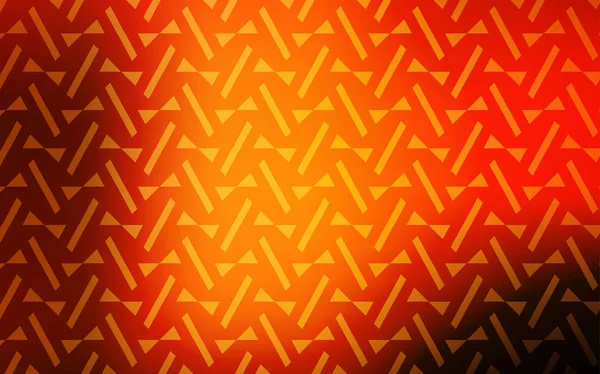 Modèle vectoriel Orange foncé avec lignes, triangles . — Image vectorielle